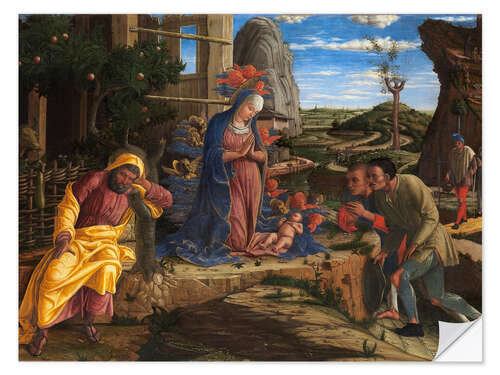 Muursticker Adoration of the shepherds