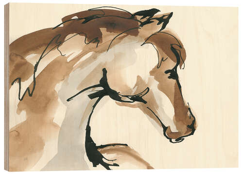 Wood print Horse Head I