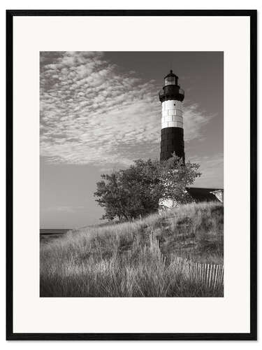 Gerahmter Kunstdruck Big Sable Point Leuchtturm II