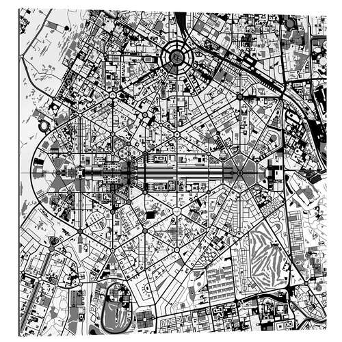 Gallery print City map of New Delhi