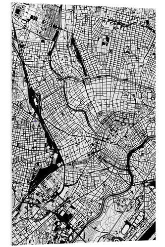 Tableau en PVC Plan de la ville de Vienne