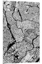 Cuadro de PVC Mapa de la ciudad de Viena