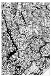 Naklejka na ścianę City map of Vienna