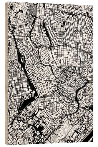 Holzbild Stadtplan von Wien