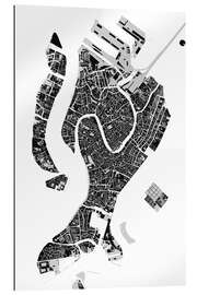 Galleritryck City map of Venice