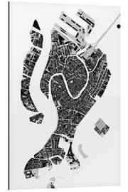 Magnettafel Stadtplan von Venedig