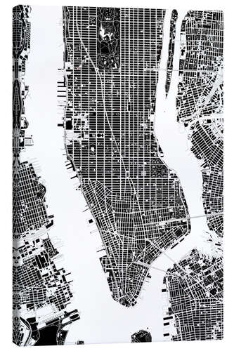 Lærredsbillede City plan of New York