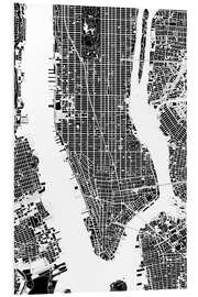 Tableau en PVC Plan de la ville de New York