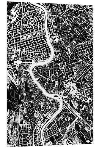 Cuadro de PVC Mapa de Roma