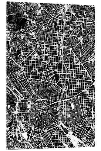 Acrylic print City map of Madrid