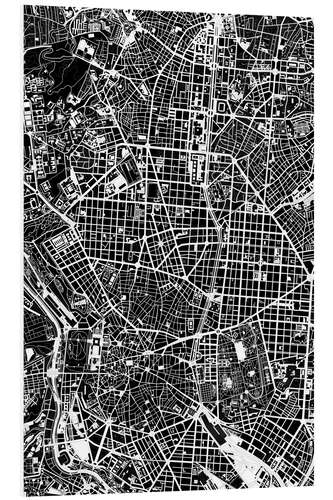 PVC print City map of Madrid