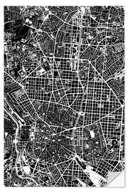 Selvklebende plakat City map of Madrid