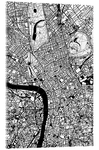 Acrylglas print City map of London