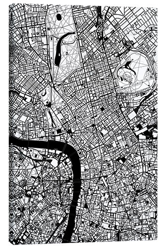 Tableau sur toile Plan de la ville de Londres