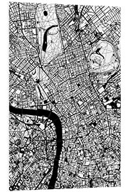 Quadro em PVC Mapa da cidade de Londres