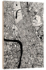 Holzbild Stadtplan von London