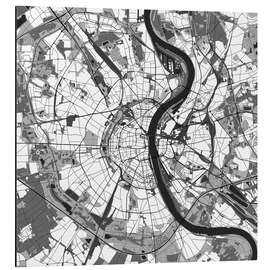 Alumiinitaulu City map of Cologne