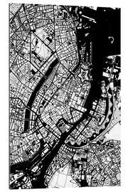 Gallery print City map of Copenhagen