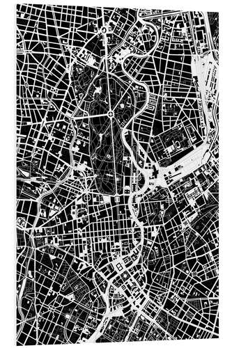 PVC-tavla City map of Berlin