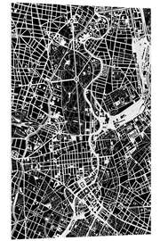 PVC-tavla City map of Berlin