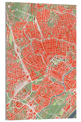 Galleriprint City map of Vienna, Colourful