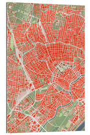 Gallery print City map of Vienna, Colourful