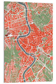 Gallery print City Map of Rome, Colourful