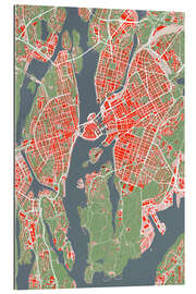 Gallery print City Map of Stockholm, Colourful