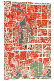 Galleritryck City Map of Beijing, Colourful