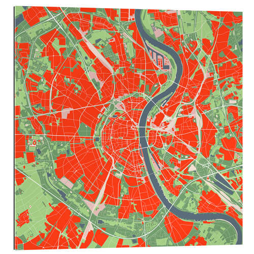 Gallery print City Map of Cologne, Colourful