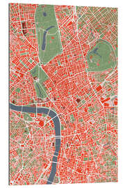 Gallery print City Map of London, Colourful