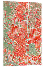 Gallery print City Map of Madrid, Colourful