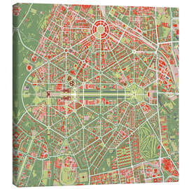 Canvas print City map of New Delhi, Colourful