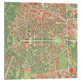 Gallery print City map of New Delhi, Colourful