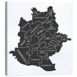 Lerretsbilde Modern city map of Stuttgart