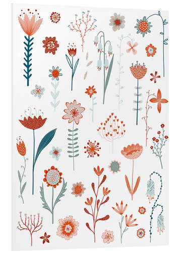 Foam board print Flowers of the Summer