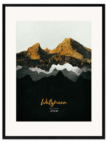 Inramat konsttryck Watzmann