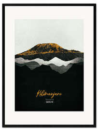 Inramat konsttryck Kilimanjaro