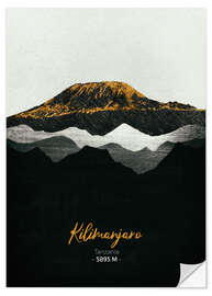 Selvklebende plakat Kilimanjaro