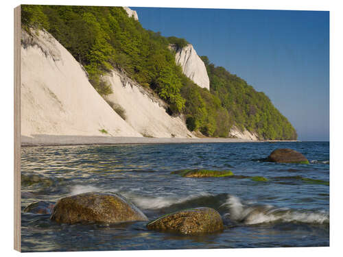 Holzbild Kaiserstuhl auf Rügen mit Ostsee