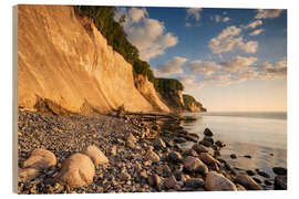 Hout print Sunrise in the Jasmund National Park on Rügen