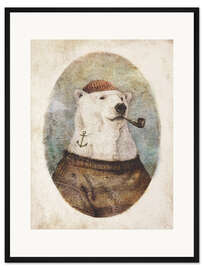 Gerahmter Kunstdruck Alter Seebär - Mike Koubou