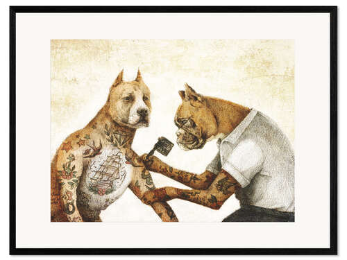 Kehystetty taidepainatus The Tattooist