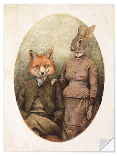 Sisustustarra Mr. Fox and Mrs. Rabbit