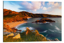 Aluminium print Ireland's coast in the golden light