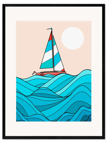 Inramat konsttryck Sail away with me
