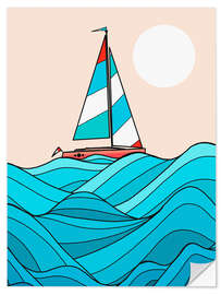 Selvklebende plakat Sail away with me