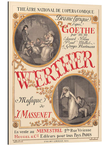 Aluminium print The sufferings of young Werther (French)