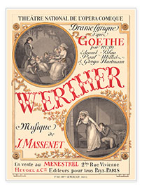 Wall print  The sufferings of young Werther (French) - Eugène Grasset