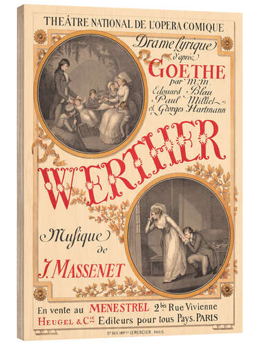 Puutaulu The sufferings of young Werther (French)